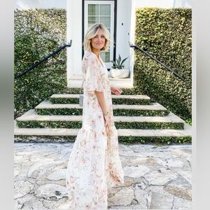 {Red Dress Boutique} delightful surprise rose floral print maxi